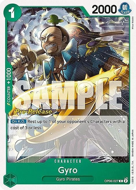 Carte One Piece anglaise OP06-027 Gyro