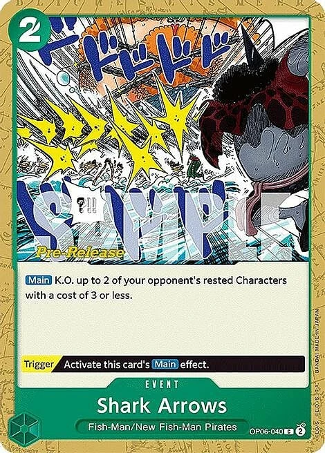 Carte One Piece anglaise OP06-040 Shark Arrows