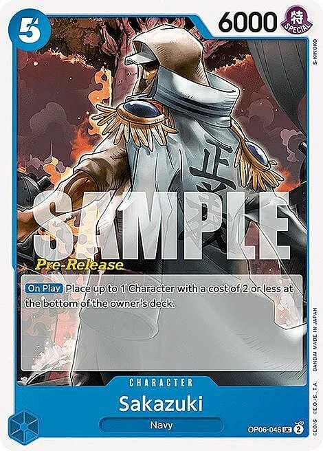 Carte One Piece anglaise OP06-046 Sakazuki