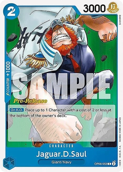 Carte One Piece anglaise OP06-053 Jaguar.D.Saul