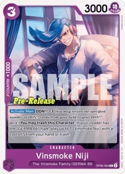 Carte One Piece anglaise OP06-064 Vinsmoke Niji