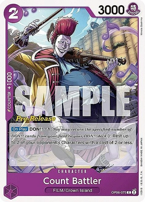 Carte One Piece anglaise OP06-075 Count Battler