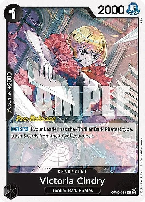 Carte One Piece anglaise OP06-091 Victoria Cindry