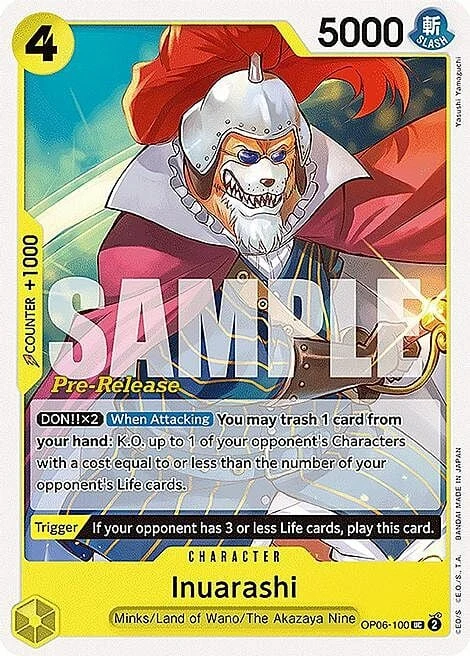 Carte One Piece anglaise OP06-100 Inuarashi