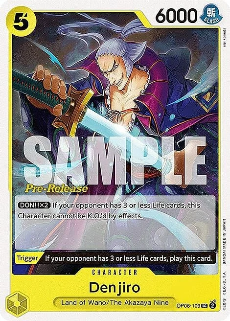 Carte One Piece anglaise OP06-109 Denjiro