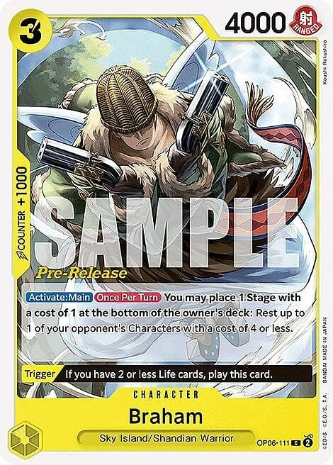 Carte One Piece anglaise OP06-111 Braham