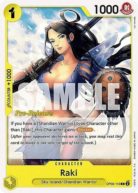 Carte One Piece anglaise OP06-113 Raki