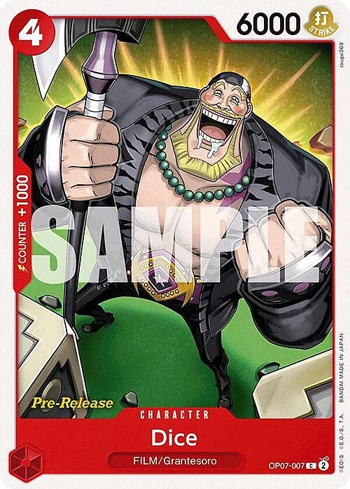 Carte One Piece anglaise OP07-007 Dice