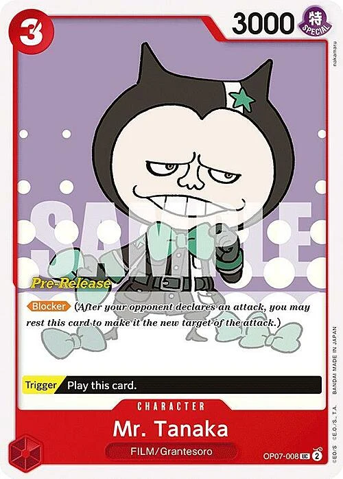 Carte One Piece anglaise OP07-008 Mr. Tanaka
