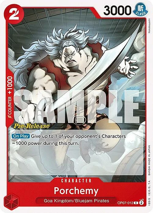 Carte One Piece anglaise OP07-012 Porchemy