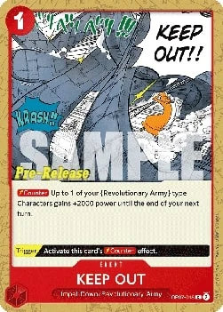 Carte One Piece anglaise OP07-018 KEEP OUT