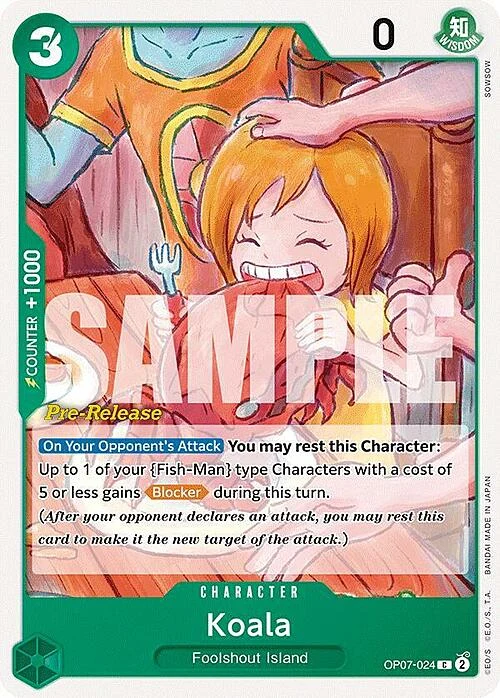 Carte One Piece anglaise OP07-024 Koala