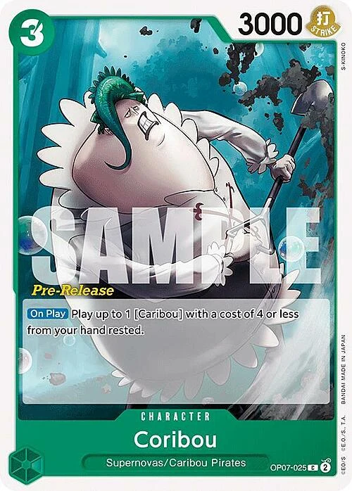Carte One Piece anglaise OP07-025 Coribou