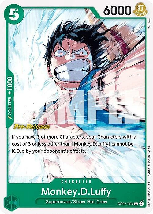 Carte One Piece anglaise OP07-033 Monkey.D.Luffy