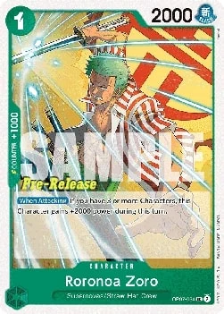 Carte One Piece anglaise OP07-034 Roronoa Zoro