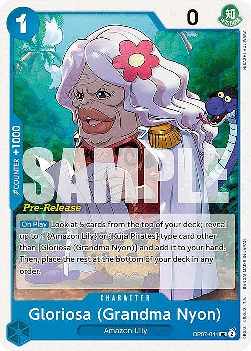 Carte One Piece anglaise OP07-041 Gloriosa (Grandma Nyon)