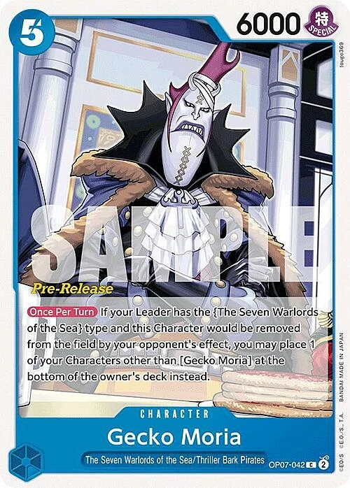 Carte One Piece anglaise OP07-042 Gecko Moria
