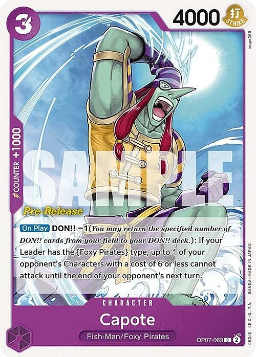 Carte One Piece anglaise OP07-063 Capote