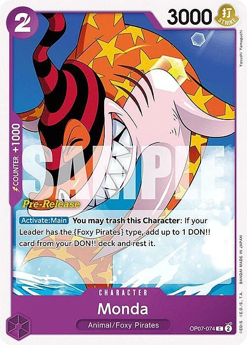 Carte One Piece anglaise OP07-074 Monda