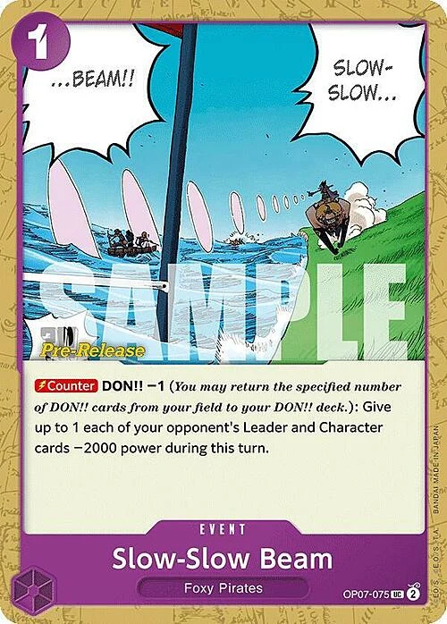 Carte One Piece anglaise OP07-075 Slow-Slow Beam