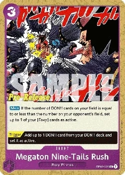 Carte One Piece anglaise OP07-078 Megaton Nine-Tails Rush