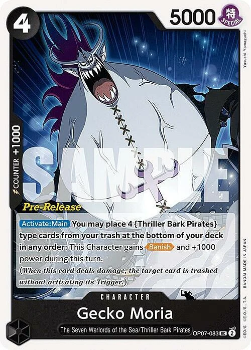 Carte One Piece anglaise OP07-083 Gecko Moria