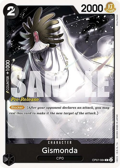 Carte One Piece anglaise OP07-084 Gismonda