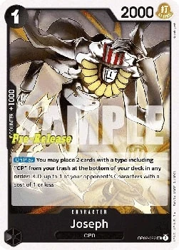 Carte One Piece anglaise OP07-092 Joseph