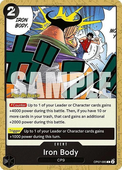 Carte One Piece anglaise OP07-095 Iron Body