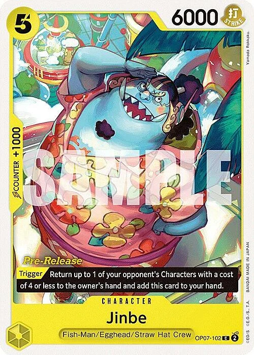 Carte One Piece anglaise OP07-102 Jinbe