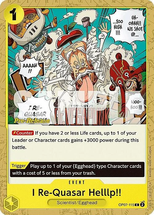 Carte One Piece anglaise OP07-115 I Re-Quasar Helllp!!