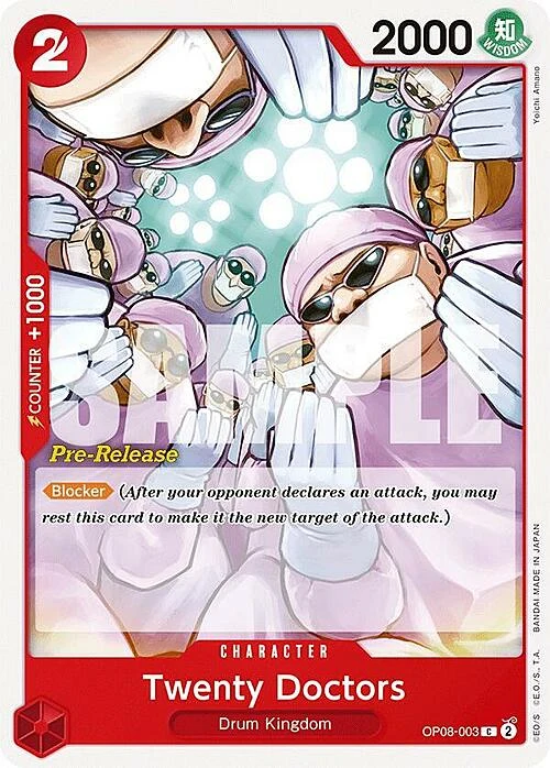 Carte One Piece anglaise OP08-003 Twenty Doctors