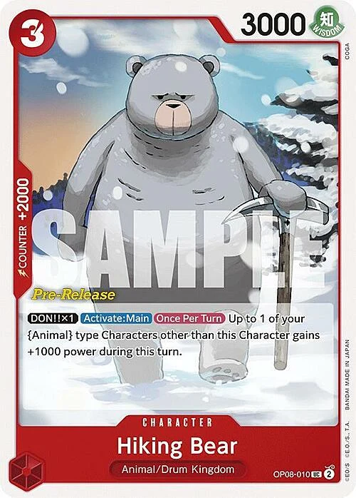 Carte One Piece anglaise OP08-010 Hiking Bear