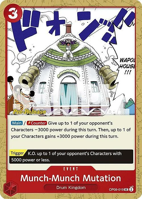 Carte One Piece anglaise OP08-019 Munch-Munch Mutation