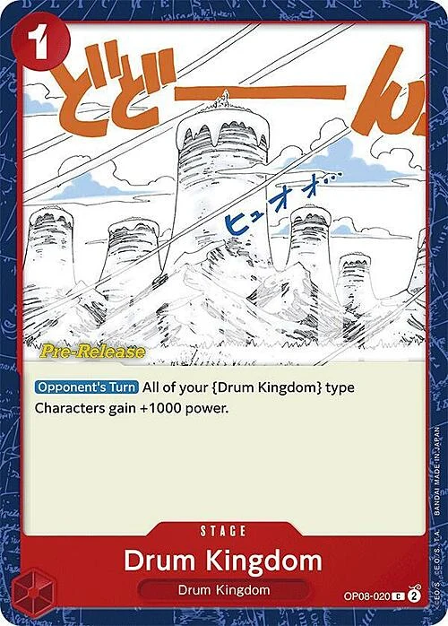 Carte One Piece anglaise OP08-020 Drum Kingdom