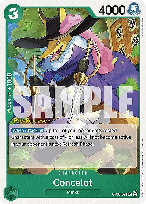 Carte One Piece anglaise OP08-024 Concelot