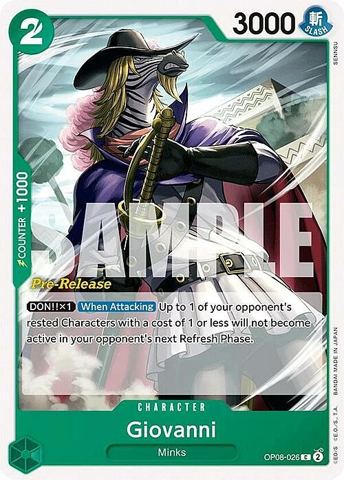 Carte One Piece anglaise OP08-026 Giovanni