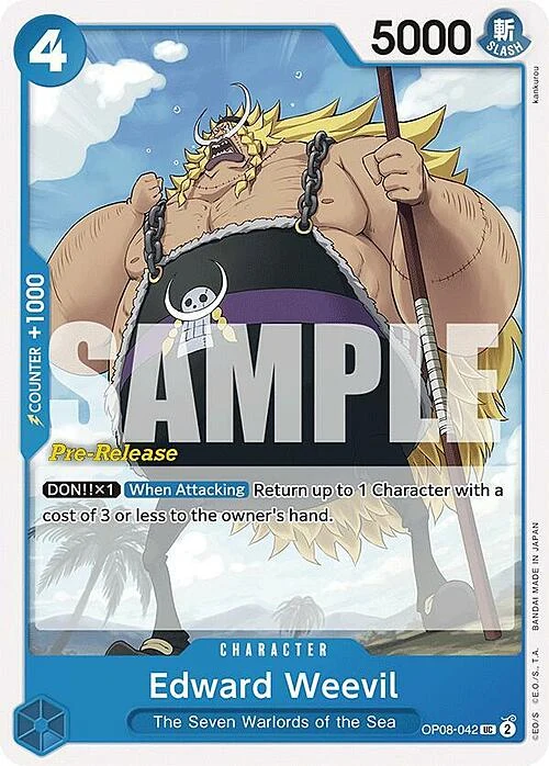 Carte One Piece anglaise OP08-042 Edward Weevil