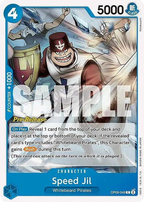 Carte One Piece anglaise OP08-049 Speed Jil