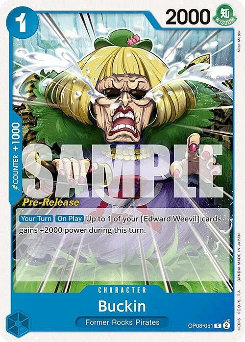 Carte One Piece anglaise OP08-051 Buckin