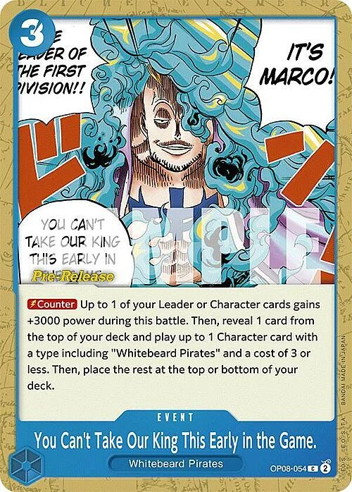 Carte One Piece anglaise OP08-054 You Can't Take Our King This Early in the Game.