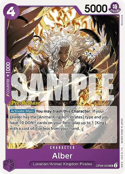 Carte One Piece anglaise OP08-059 Alber