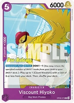 Carte One Piece anglaise OP08-073 Viscount Hiyoko