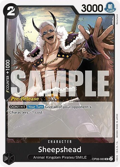 Carte One Piece anglaise OP08-083 Sheepshead