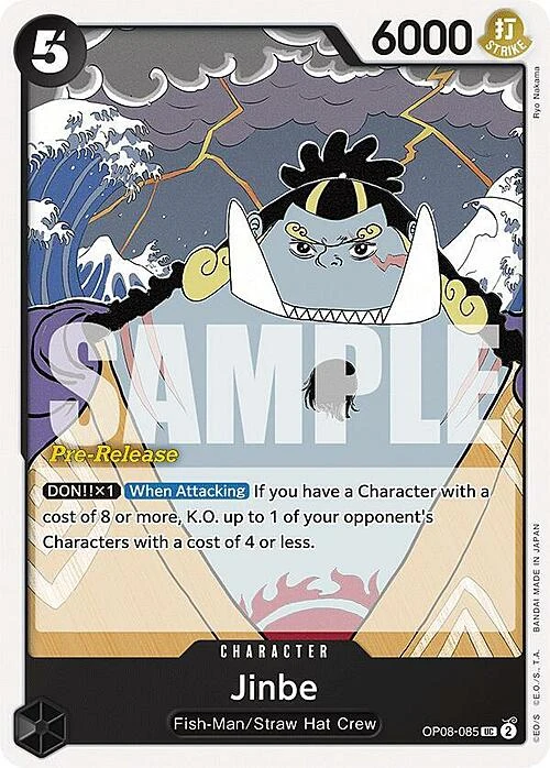 Carte One Piece anglaise OP08-085 Jinbe