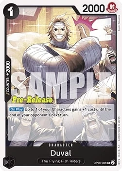 Carte One Piece anglaise OP08-088 Duval