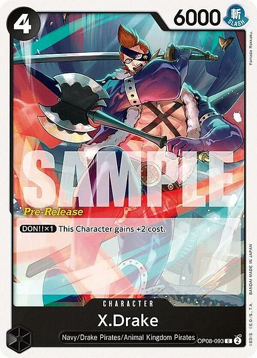 Carte One Piece anglaise OP08-093 X.Drake