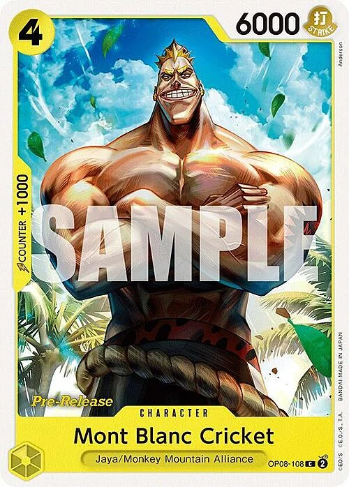 Carte One Piece anglaise OP08-108 Mont Blanc Cricket