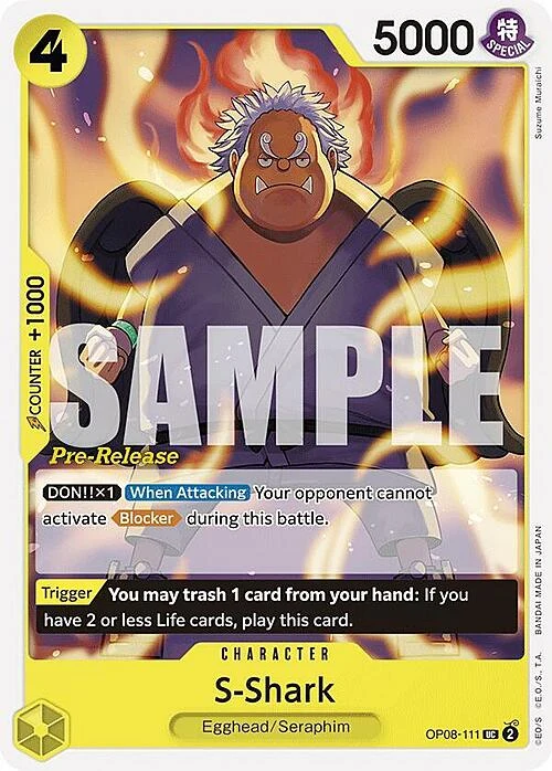 Carte One Piece anglaise OP08-111 S-Shark
