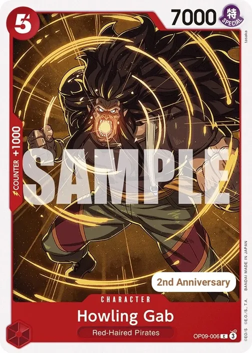 Carte One Piece anglaise OP09-006 Howling Gab